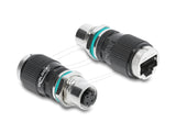 Delock M12 Adapter D-Kodiert 4 Pin Bu A Rj45 Bu Recto