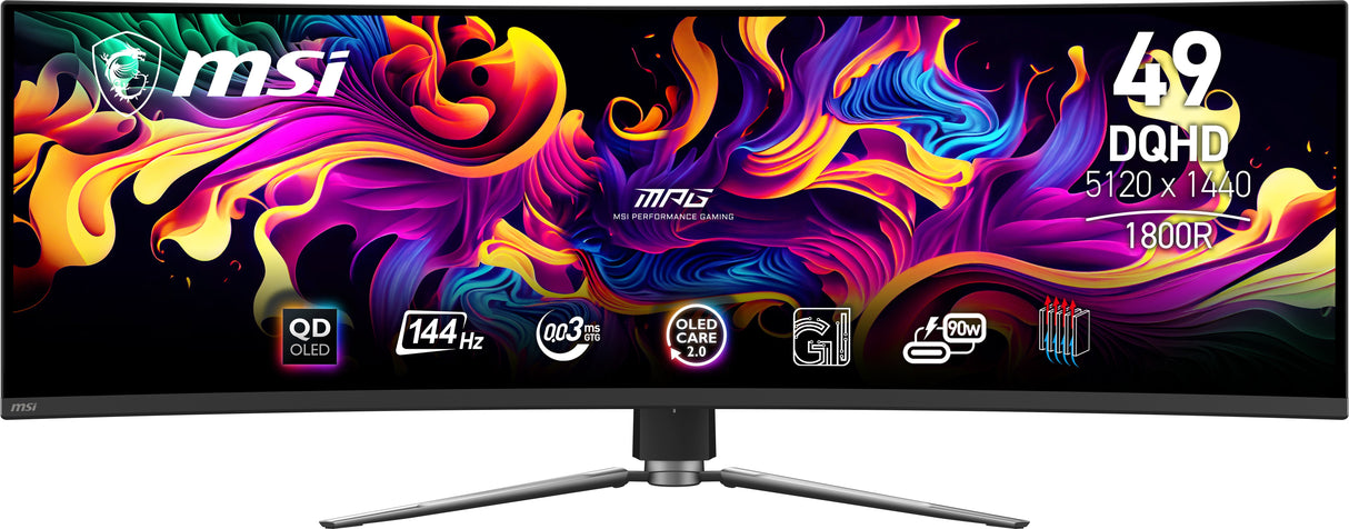 Msi Mpg 491cqp Qd-Oled 49" Qd-Oled Dqhd 144hz Usb-C Curvo