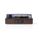 Nedis Tocadiscos 33  45  78 Rpm  18 W Conversión A Mp3  Abs  Mdf  Marrón