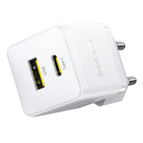 Palm Fast Charger C+U 20w Eu Moon White (With Baseus Mini White Cable Usb-C To Usb-C 60w (20v/3a) 1m Moon White)