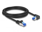Delock Cable De Red Rj45 Cat.6a S/Ftp Gerade / Rechts Angular 3 M Negro