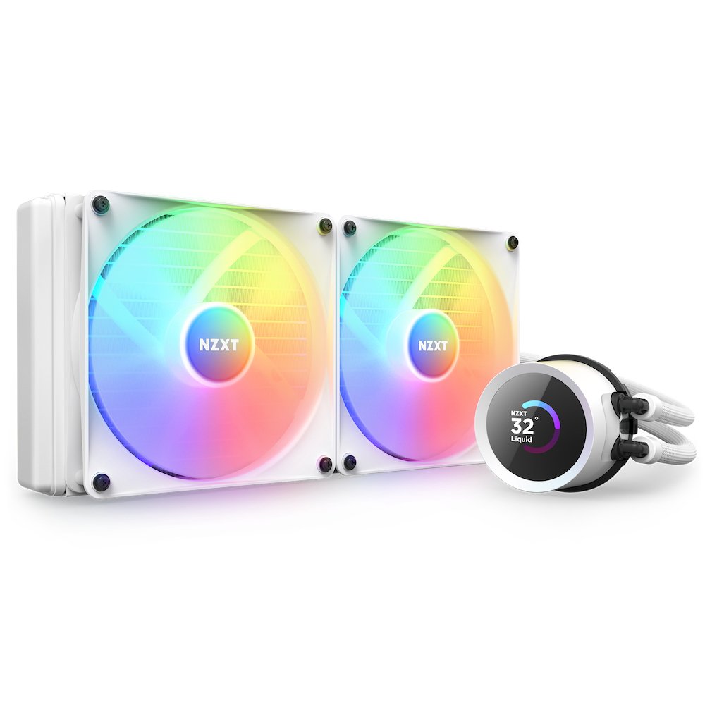 Nzxt Kraken 280 Rgb Procesador Sistema De Refrigeración Líquida Todo En Uno 14 Cm Blanco 1 Pieza(S)