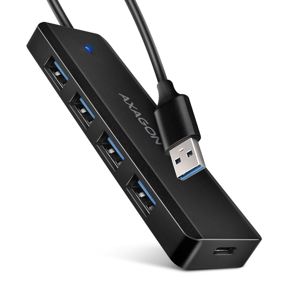 EAN 8595247907660 - Axagon HUE-C1A hub de interfaz USB 3.2 Gen 1 (3.1 Gen 1) Type-A 5000 Mbit/s Negro imagen 1