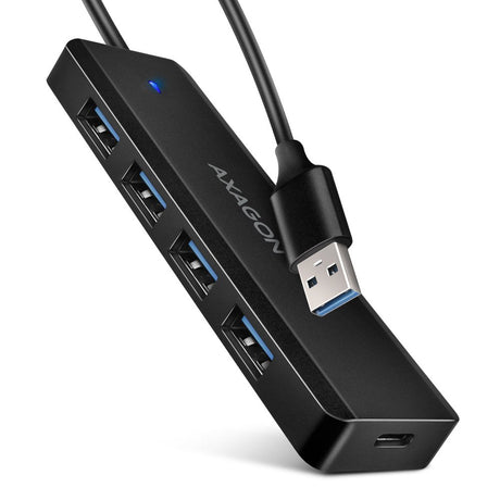 EAN 8595247907660 - Axagon HUE-C1A hub de interfaz USB 3.2 Gen 1 (3.1 Gen 1) Type-A 5000 Mbit/s Negro imagen 1