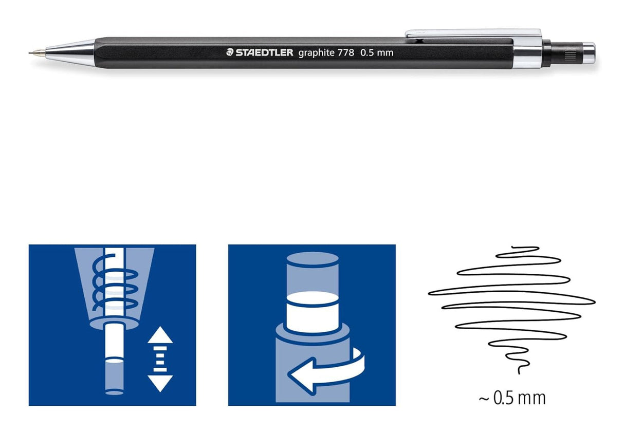 Maedtler Druckbleimift Graphite 0.5 Negro