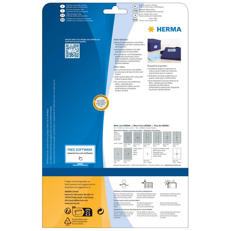 EAN 4008705041140 - HERMA 4114 etiqueta de impresora Plata Etiqueta para impresora autoadhesiva imagen 2