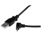 Startech Cable Usb 2.0 A Micro Usb Acodado 1m  Negro Usbaub1mu