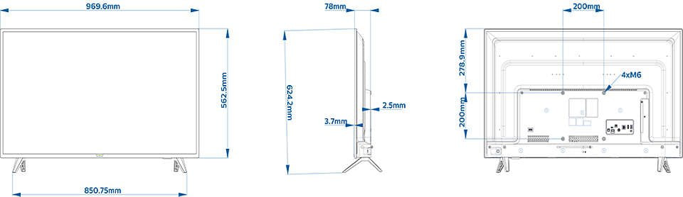 Philips 43hfl5114/12 Televisor 109,2 Cm [43] Full Hd Smart Tv Wifi Negro