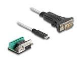 Delock Adapter Usb Type-C Zu 1 X Seriell Rs-422 485 Stecker Mit 6 Pin Terminalblock 5 V 0,5 M