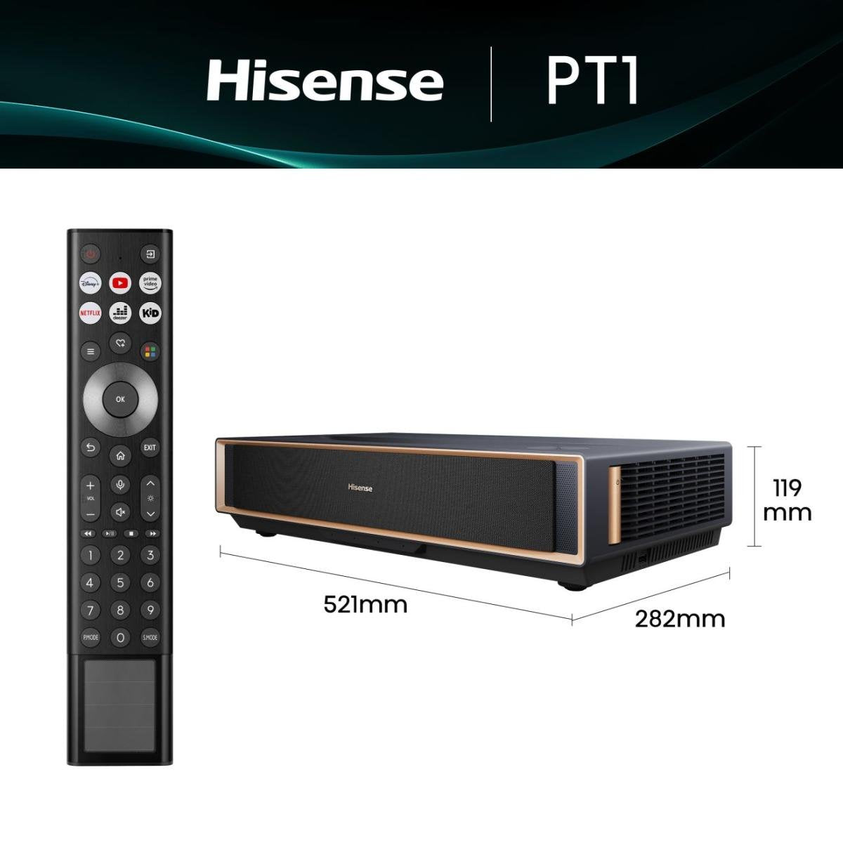 Proyector Pt1 Hisense Largo Lan Hdmi Headphone