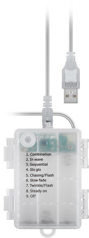 Cortina De Luz Con 300 Led
Con Mando A Distancia, Función Temporizador, 8 Modos De Luz, Dimmer, Usb Y Funcionamiento Con Pilas,