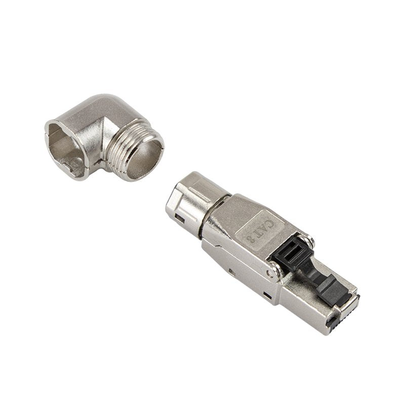 Conector Modular Cat 8.1 Rj45 M Stp Sin Herramienta Primeline Salida Cable 90º