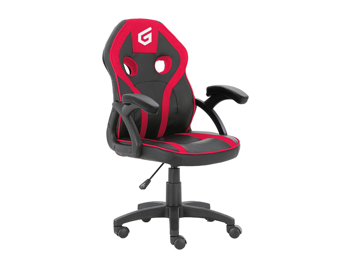 Silla Gamer Junior Conceptronic Eyota06r Color Negro Detalles En Rojo Recubrimiento Pu De Alta Calidaddiseño Ergonomico
