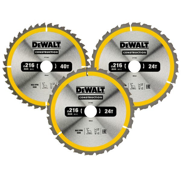 Dewalt Kreissaegeblatt-Set 3-Tlg. Stat