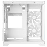 Caja Pc Micro Atx Mars Gaming Mc-View3w Gpu Max 330mm Cristal Templado Panoramico Argb Usb-C Blanca