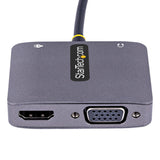 Startech Adaptador Usb Tipo C A Hdmi Vga Con Salida De Audio De 3,5mm, Hdr 4k A 60hz, Pd 3.0 De 100w