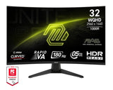 Monitor Msi Mag 325cqf. 31.5" Rapid Va Curvo 1000r. 2560x1440 . 180hz. Negro