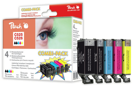 EAN 7640148551342 - Peach PI100-140 cartucho de tinta 5 pieza(s) Compatible Negro, Cian, Foto negro, Amarillo imagen 1