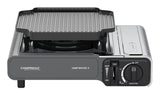 Estufa De Gas Campingaz Camp'Bistro 3 Con Parrilla Plateada/Gris, Estufa De Un Fuego De 2,2 Kw, Modelo 2025 2214202