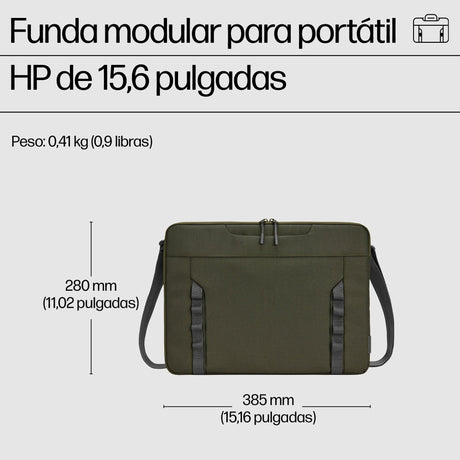 EAN 0197961660302 - HP 15.6 Modular Laptop Sleeve 39,6 cm (15.6") Verde, Gris imagen 2