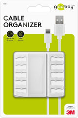 Juego De 2 Piezas Para Organizar Y Sujetar Cables, Extraíble, Gestión De Cables 5 Ranuras, Blanco, Blister