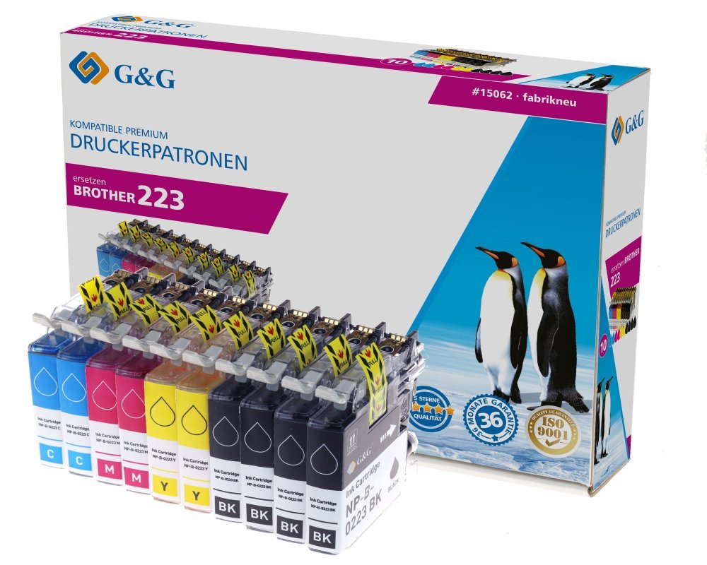 G&G Cartucho Brother Lc-223 Xl- N 10er-Set 4xbk, Je 2x C,M,Y
