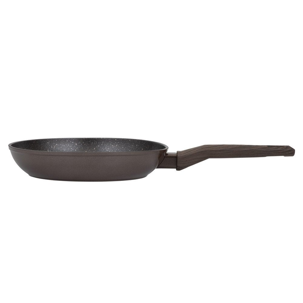 Sartén Resto 93021 De Aluminio Forjado Con Revestimiento Pfluon Antiadherente Y Mango Ergonómico De Madera Soft Touch - Apta Para Todo Tipo De Cocinas - Incluye Inducción