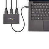 Startech.Com Splitter Divisor Usb-C A 3 Puertos Hdmi Hub Concentrador Ladrón Mst Usb Tipo C De 3 Puertos Adaptador De Vídeo Usb-C Macho A Hdmi Hembra 30 Cm Negro Admite 4k30hz (3840 X 2160) Para P/N: Tb33a1c