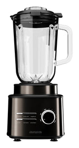 Batidora De Vaso Profesional Aiwa Saberu Atb-2500 2500w 6 Programas Jarra Cristal 1.5l Color Negro