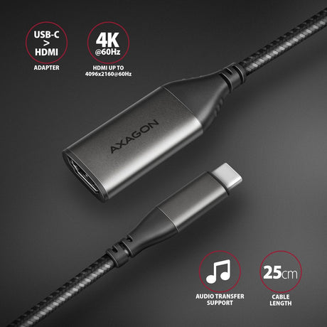 EAN 8595247907141 - Axagon RVC-HI2M adaptador de cable de vídeo 0,25 m USB Tipo C HDMI Negro imagen 7