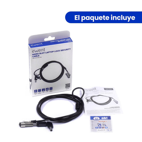 EAN 8052101433791 - Ewent EW1239 cable antirrobo Negro 1,8 m imagen 3