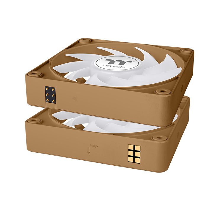 Ventilador De Refrigeración Para Pc Thermaltake Ct140 Ex Argb Sync, Color Arena Grava, Marrón Claro, Paquete De 3, 140 Mm Cl-F218-Pl14gs-A