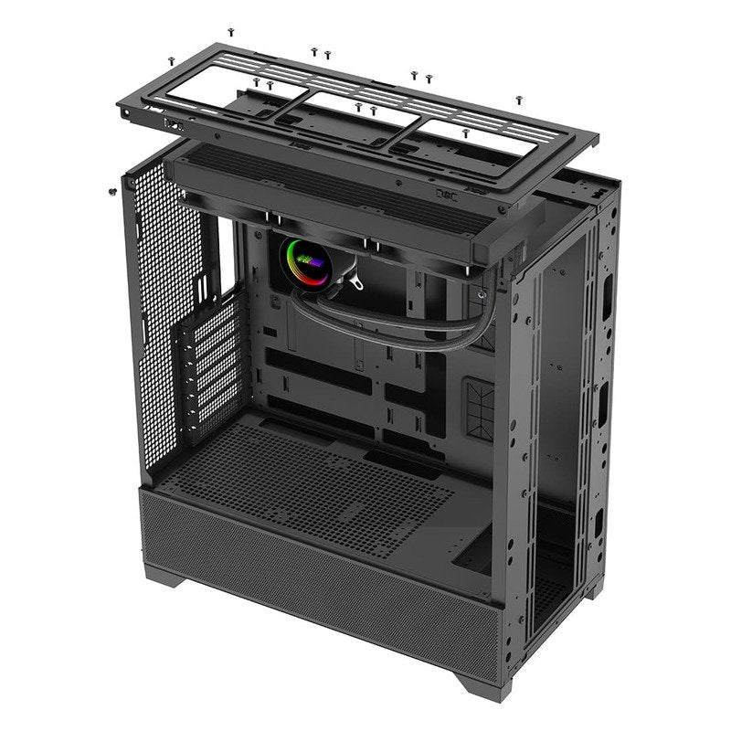 Caja  Pc Xilence Flux X916.Argb Negra, Vidrio Templado Xg178