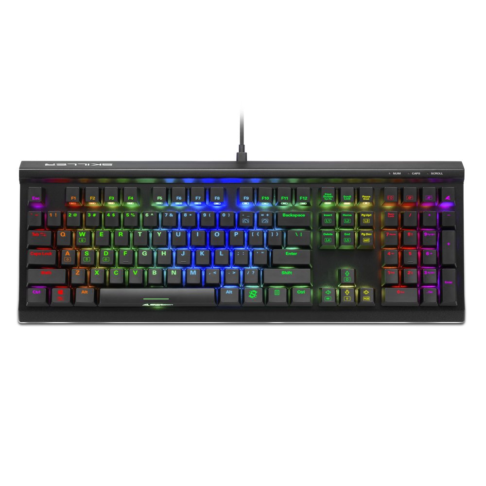 Teclado Gaming (Ingles) Sharkoon Skiller Sgk60 Mecanico Blanco