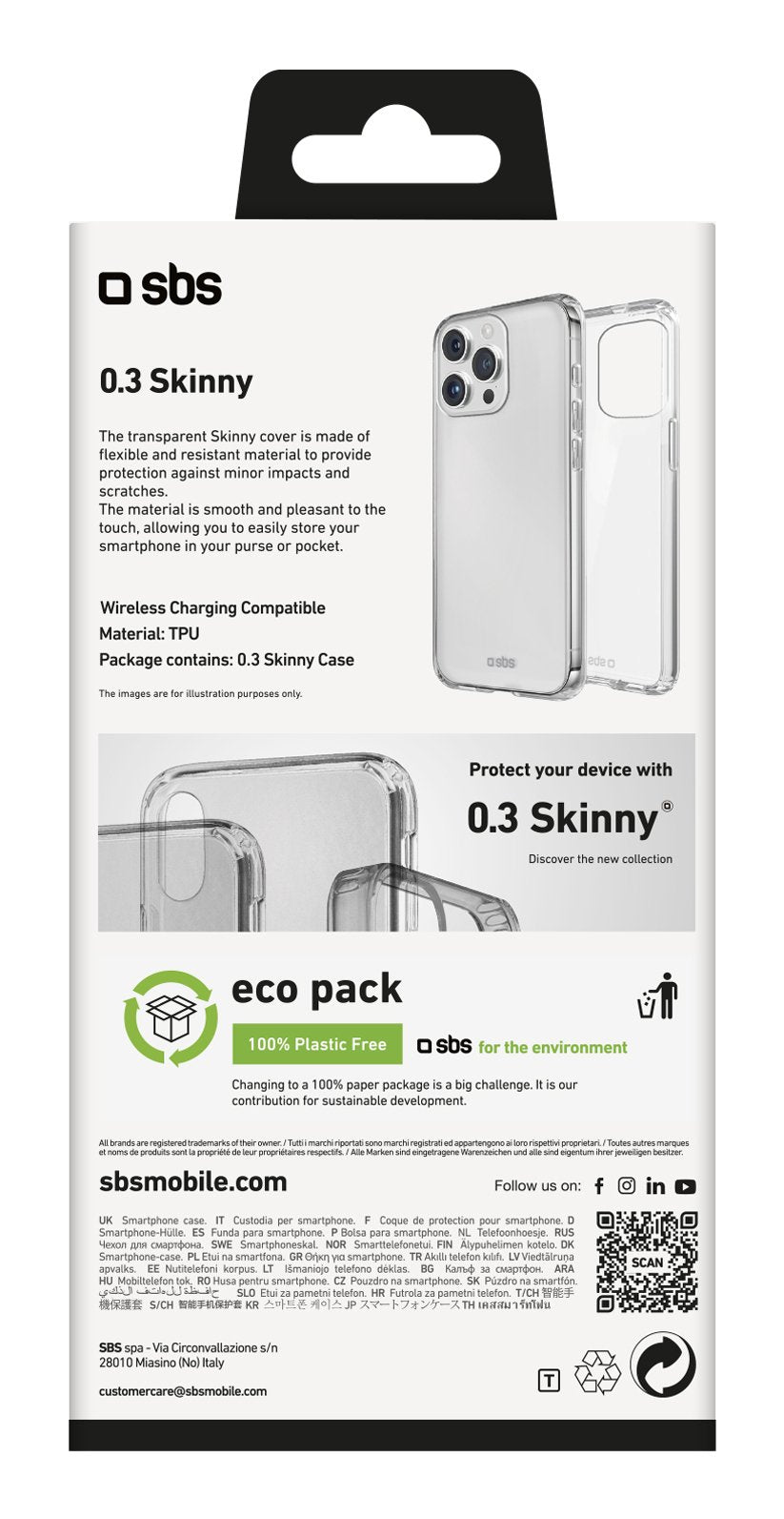 Sbs Skinny Cover Iphone 16 Pro Max Transparent