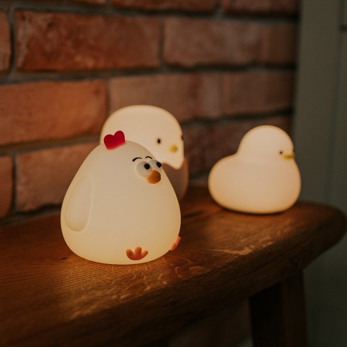 Lámpara Nocturna Led Recargable Modelo Gallina