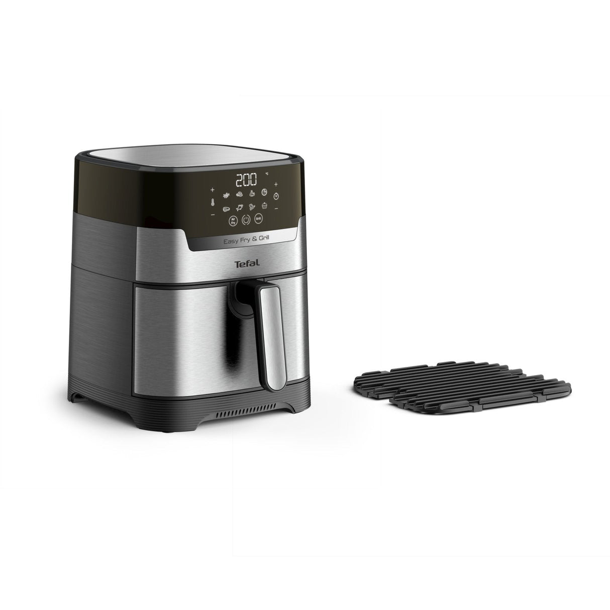 Freidora Tefal Easy Fry & Grill Ey505d15 Sencillo 4,2 L Independiente 1550 W Freidora De Aire Caliente Acero Inoxidable Acero Fino/Negro, Freidora De Aire Caliente, 4,2 L, 80 °C, 200 °C, 6 Personas(S), 60 Min