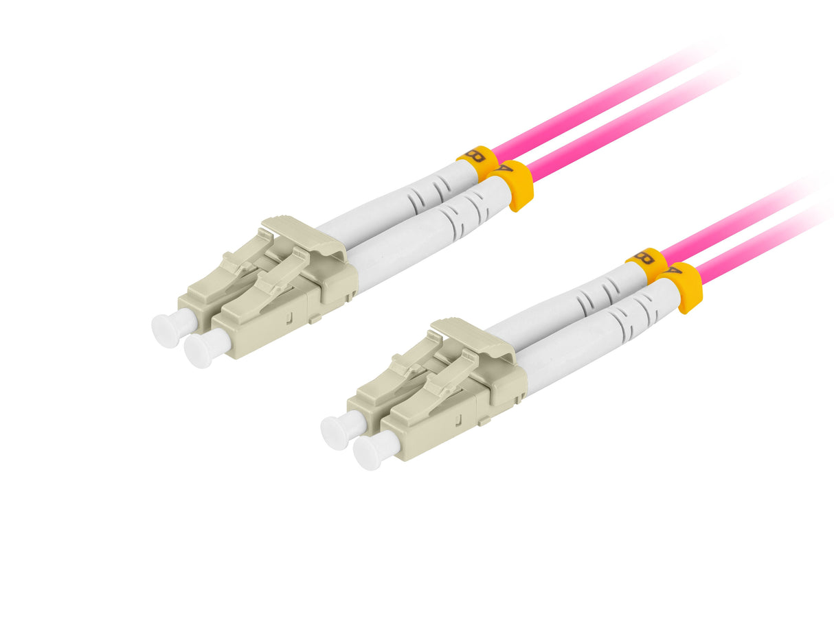 Cable Fibra Óptica 2m Lanberg Multi Lc/Upc-Lc/Upc Duplex Om4 50/125 Lszh Violeta