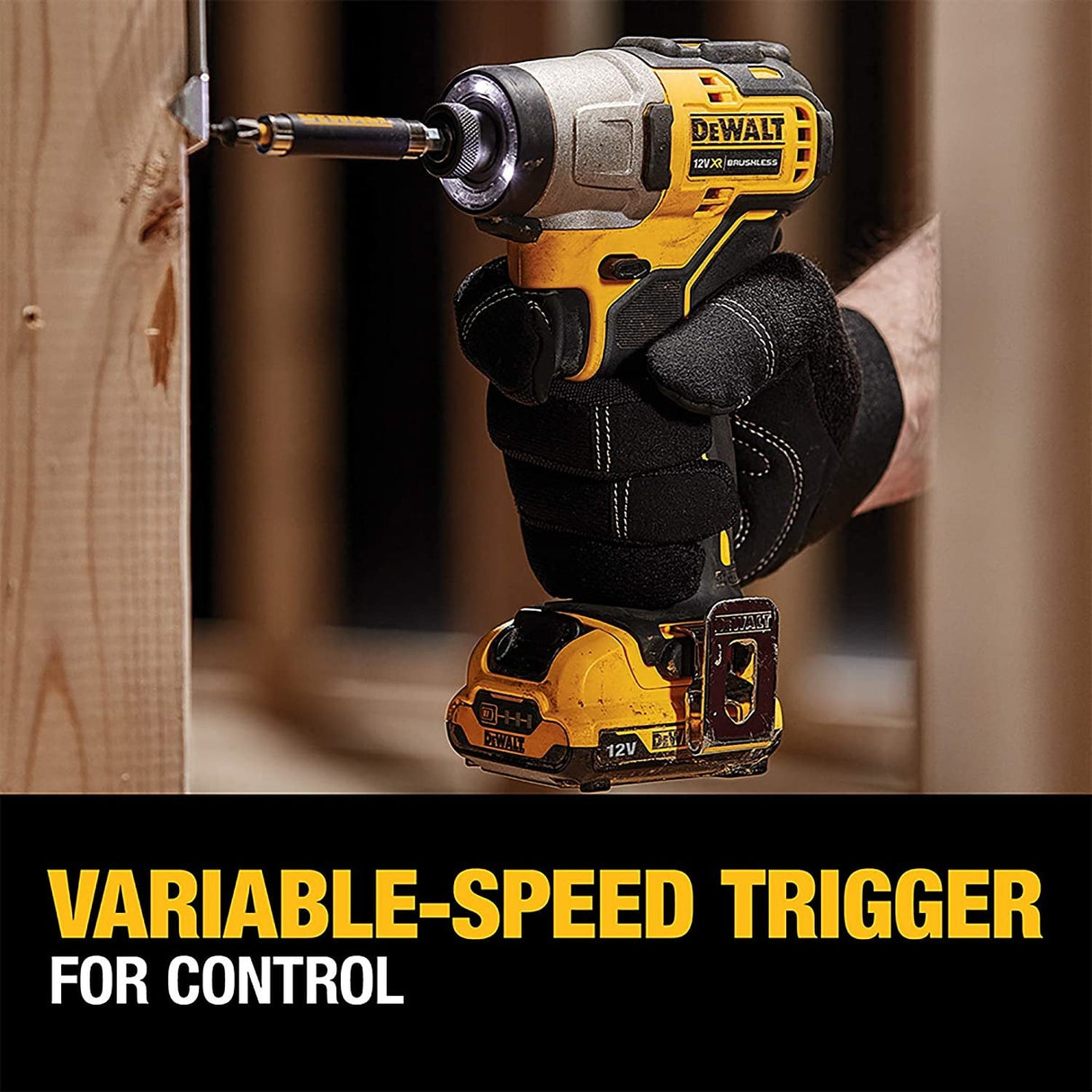 Dewalt Akku-Schlagschrauber Dcf801d2, 12volt, 1/4" (Amarillo/Negro, 2x Li-Ionen Akku 2,0ah, In T Stak-Box) Dcf801d2-Qw