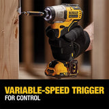 Dewalt Akku-Schlagschrauber Dcf801d2, 12volt, 1/4" (Amarillo/Negro, 2x Li-Ionen Akku 2,0ah, In T Stak-Box) Dcf801d2-Qw
