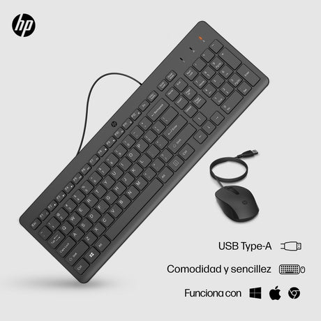EAN 196786788123 - HP 150 Wired Mouse and Keyboard Combination teclado Ratón incluido USB Negro imagen 2