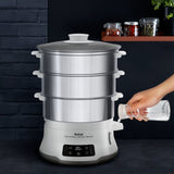 Olla Vaporera Tefal Vc502d10, Acero Inoxidable Blanco