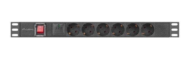 EAN 5901969441772 - Lanberg PDU-06F-0200-BK unidad de distribución de energía (PDU) 6 salidas AC 1U Negro imagen 3