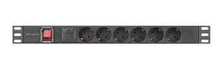 EAN 5901969441772 - Lanberg PDU-06F-0200-BK unidad de distribución de energía (PDU) 6 salidas AC 1U Negro imagen 3