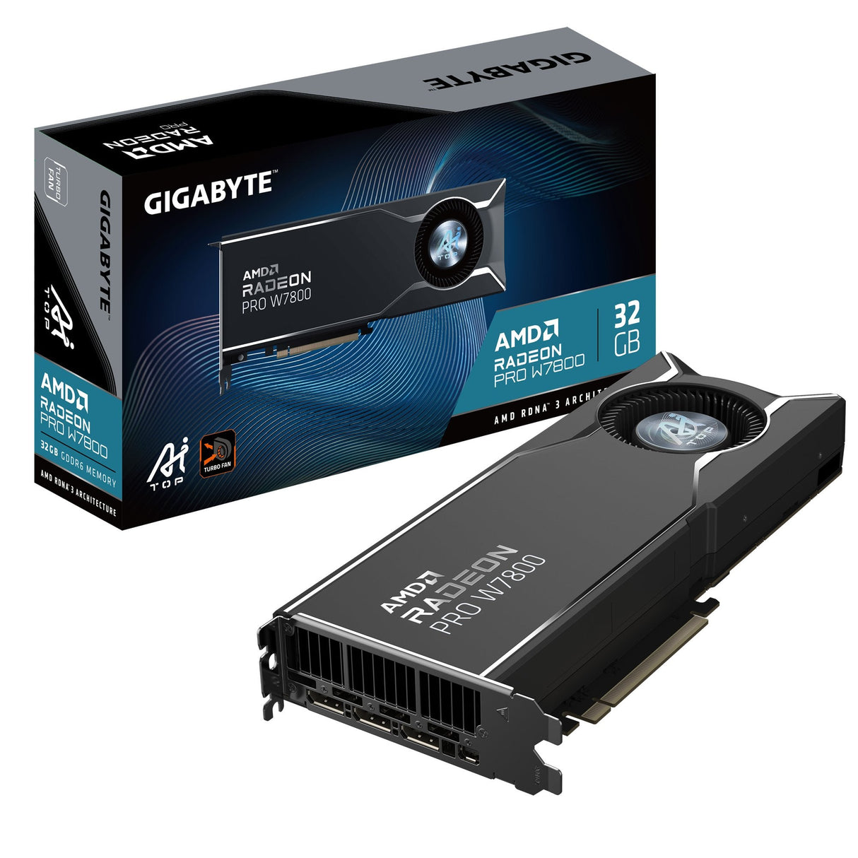 Gigabyte Radeon Pro W7800 Ai Top 32g Gddr6 Atx Pcie 4.0 X16 W7800 Ai Top 32g