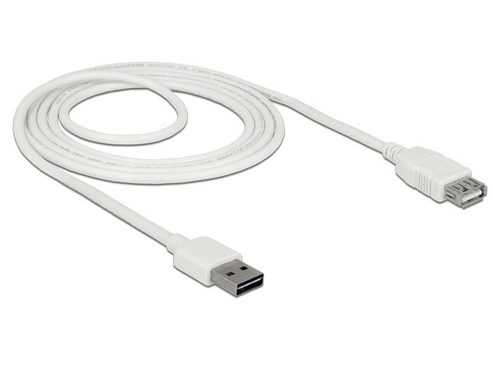Delock 85200 Alargador Cable Easy-Usb 2.0 Tipo-A Macho > Usb 2.0 Tipo-A Hembra Blanco 2 M