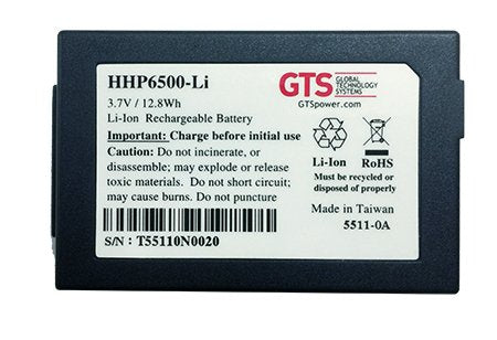 For Dolphin 6100/6500 Std Cpnt 3450mah 3.7v 6000-Btec