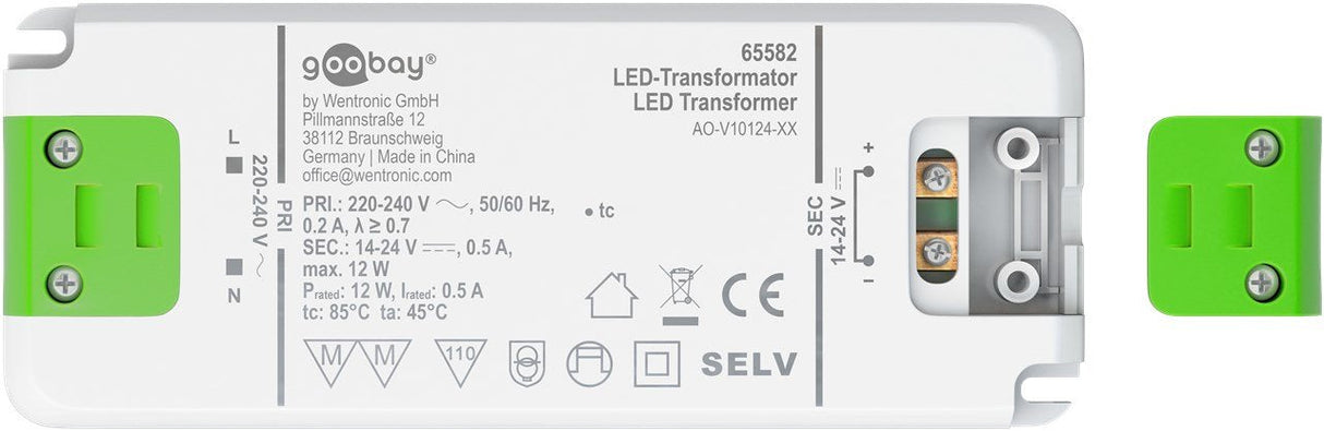 Transformador Led De Corriente Constante De 500 Ma Y 12 W
, 12-24v Cc