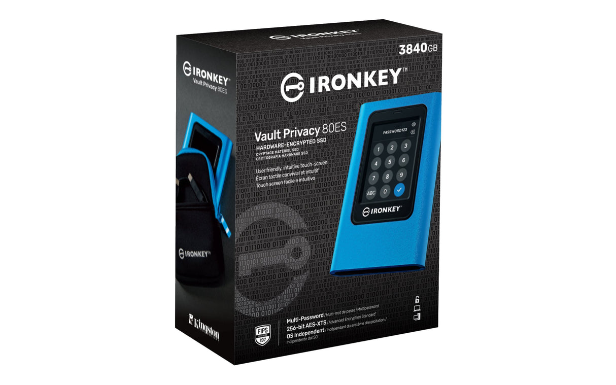 EAN 740617341416 - Kingston Technology IronKey Vault Privacy 80 3,84 TB USB Tipo C 3.2 Gen 1 (3.1 Gen 1) Azul imagen 5