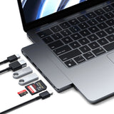 Satechi St-Hucphsm Base Para Portátil Y Replicador De Puertos Acoplamiento Usb 3.2 Gen 2 (3.1 Gen 2) Type-C Gris